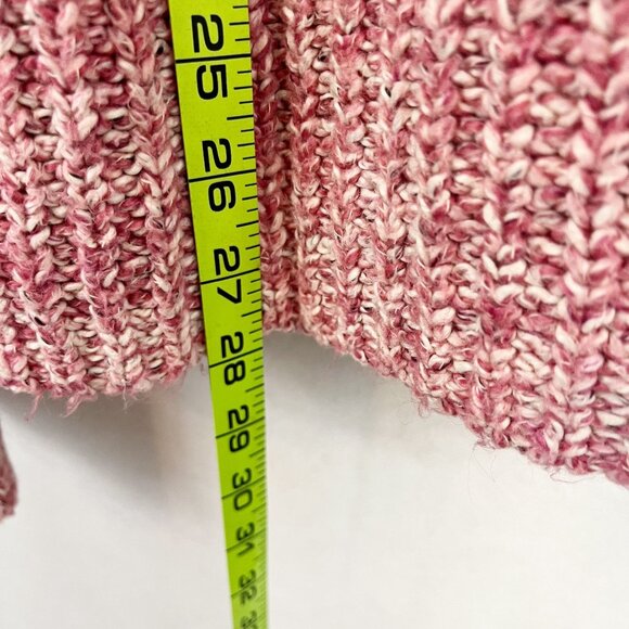 J. Crew Point Sur Pink Marled Cropped Turtleneck Sweater Pullover - Size Large - Picture 6 of 6